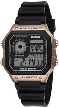 Casio Men's 10-Year Battery Japanese Quartz Watch with Resin Strap, Black, 21 (Model: AE-1200WH-5AVCF) 🍁 All In One Marketplace Canada