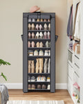 SONGMICS 10-Tier Shoe Rack, Shoe Storage Organizer Cabinet with Dustproof Cover, Free-Standing, for Closet, Entryway, Hold 27-35 Pairs, for Sneakers, High Heels, Gray URXJ10G01 🍁 All In One Marketplace Canada
