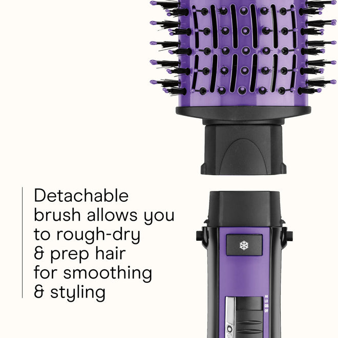 The Knot Dr. for Conair BC116C Detangling Hot Air Brush, Wet/ Dry Styler, Blow Dryer Brush in Pink, Blowout Brush 3 Heat Settings, 1000 Watts, Dry, Style and Volumize 🍁 All In One Marketplace Canada