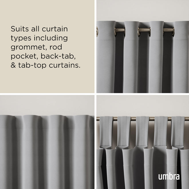 Umbra Twilight Curtain Rod Set – Wrap Around Design Ideal for Blackout or Room Darkening Panels, 30 to 84 Inches, Nickel 🍁 All In One Marketplace Canada
