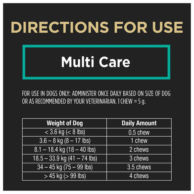 Purina Pro Plan Veterinary Supplements, Mutli Care Dog Chew Probiotic - 300 g (60 Chews) 🍁 All In One Marketplace Canada