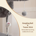 Heybly Cat Tree with Toy, Cat Tower condo for Indoor Cats, Cat House with Padded Plush Perch, Cozy Hammock and Sisal Scratching Posts, Light Gray S HCT004SW 🍁 All In One Marketplace Canada