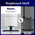 Kitsure Toilet Paper Roll Holder Free Standing – Rustproof Metal Toilet Paper Stand for 4 Rolls with Anti-Slip Base and Shelf for Phone & Small Items, Black, 63.0 x 23.5 x 15.0 cm 🍁 All In One Marketplace Canada