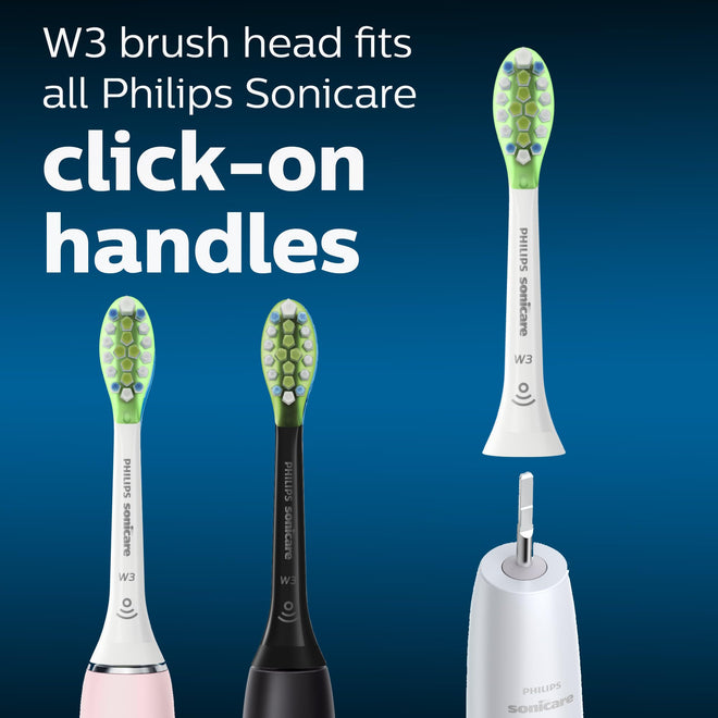 Philips Sonicare W3 Whitening Brush Heads, 2-Pack, 6 Month Supply, White 🍁 All In One Marketplace Canada