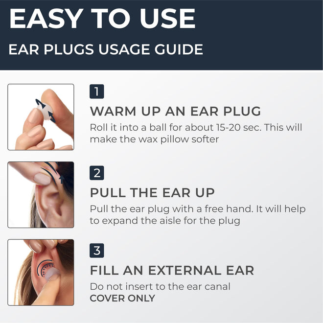 PQ Wax Ear Plugs for Sleep - 15 Silicone Wax Earplugs for Sleeping and Swimming, Gel Ear Plugs for Noise Cancelling & Ear Protection, Sleeping Earplugs with Sound Blocking Level of 32 Db (15 Pillows) 🍁 All In One Marketplace Canada