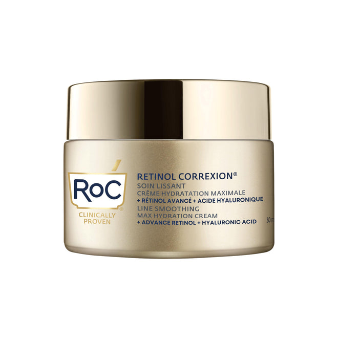 RoC Retinol Correxion Max Daily Hydration Anti-Aging Face Moisturizer with Hyaluronic Acid, Oil Free Skin Care Cream for Fine Lines, Dark Spots, Post-Acne Scars, 50ml, with Retinol Eye Cream Packette 🍁 All In One Marketplace Canada