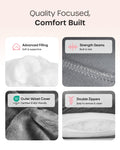 Nuliie Pregnancy Pillow for Sleeping, U Shaped Full Body Pillow Pregnancy Pillows, Maternity Pillow Support for Back, HIPS, Legs for Pregnant Women, with Washable Velvet Cover (Grey) 🍁 All In One Marketplace Canada