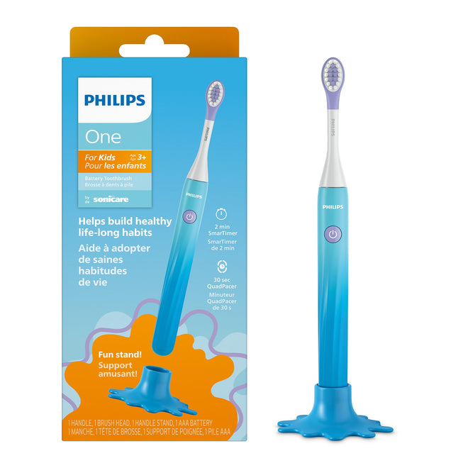 Philips One for Kids by Sonicare Battery Electric Toothbrush, Blue, HY1130/02 🍁 All In One Marketplace Canada