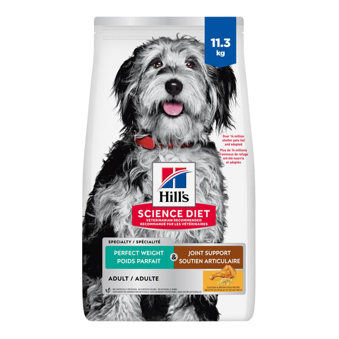 Hill's Science Diet Adult Perfect Weight & Joint Support Chicken Recipe Dry Dog Food 11.34 kg Bag 🍁 All In One Marketplace Canada