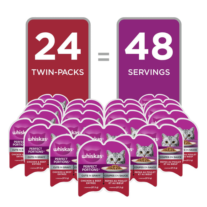 Whiskas Perfect Portions Kitten Wet Cat Food, Chicken Flavour, 75g 🍁 All In One Marketplace Canada