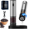 Salt and Pepper Grinder Set, Automatic Salt and Pepper Grinder, USB-C Rechargeable with 5 Adjustable Coarseness, One Hand Operation 🍁 All In One Marketplace Canada