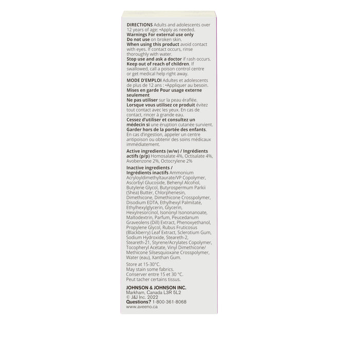 Aveeno Absolutely Ageless Daily Face Moisturizer with SPF 30 Sunscreen – Anti-Aging Wrinkle Cream with Blackberry Complex, Vitamins C & E – Hydrating Facial Moisturizer for Firmer Even Skin Tone 50 mL 🍁 All In One Marketplace Canada