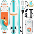 Overmont Inflatable Paddle Board 10'7" x 33" x 6", Extra Wide SUP for Adults & Beginners, 350 lb Stand Up Paddle Board with Adjustable Paddle, Pump, 3 Fins, Leash, Backpack & Repair Kit 🍁 All In One Marketplace Canada
