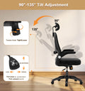 Office Chair, SPRDENG Ergonomic Office Chair with Two-Way Adjustable Lumbar Support & Headrest, High Back S-Shaped Computer Chair with Flip-up Padded Armrests, Swivel Task Chair for Home Office 🍁 All In One Marketplace Canada