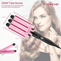 3 Barrel Curling iron Hair Waver, TOP4EVER 25mm Professional Ceramic Hair Curler with Two Temperature Control, Fast Heating 1inch Triple Barrel Crimper Wand for Waving Hair 🍁 All In One Marketplace Canada