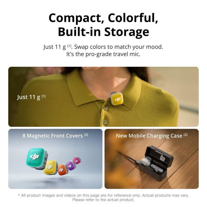 DJI Mic Mini 2 (2 TX + 1 Mobile RX + Charging Case), Lavalier Wireless Vlogging Mic for iPhone/Android/Camera, Bluetooth Microphone, Plug-and-Play, 90h Battery, Streaming, Noise Cancelling 🍁 All In One Marketplace Canada