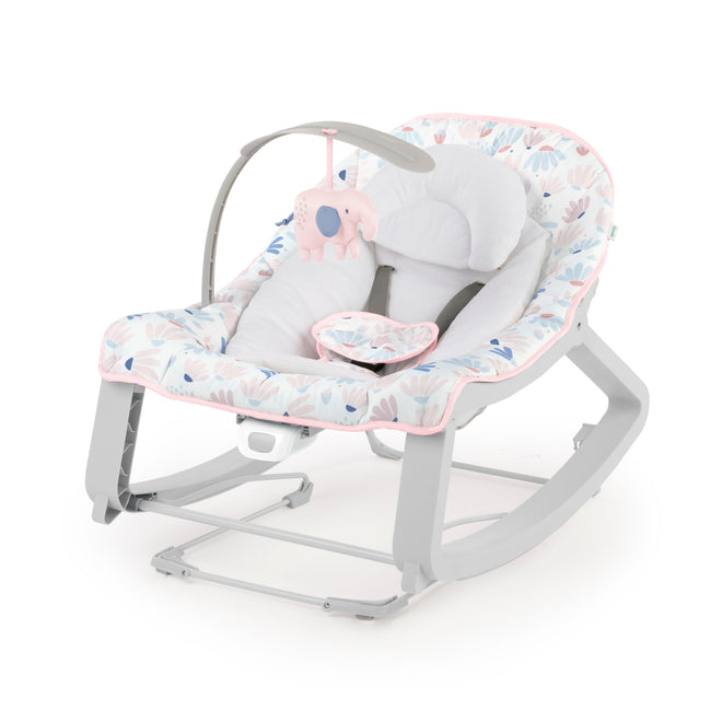 Ingenuity Keep Cozy 3-in-1 Grow with Me Vibrating Baby Bouncer Seat & Infant to Toddler Rocker, Vibrations & Toy Bar, 0-30 Months Up to 40 lbs (Pink Burst) 🍁 All In One Marketplace Canada