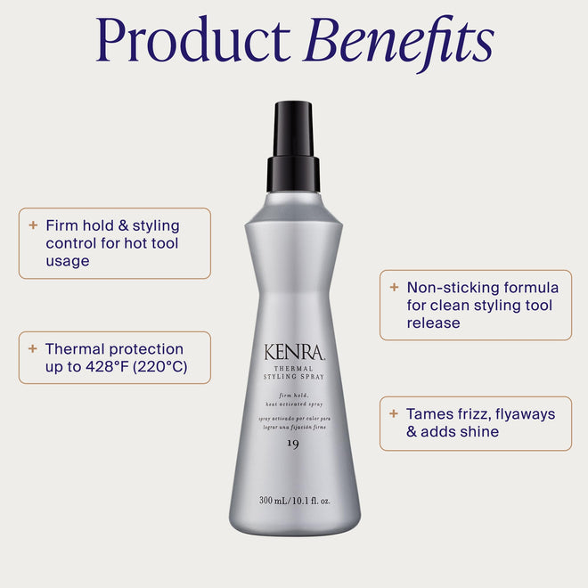 Kenra Thermal Styling Spray 19 | Heat Protectant Spray for Blow Drying & Flat Iron Use | Flexible Hold | 300 mL 🍁 All In One Marketplace Canada