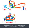 Hot Wheels Toy Car Track Set, Launch and Loop Playset & 1:64 Scale Die-Cast Vehicle, Crash Area on Figure 8 Track with Loop-Kicker Booster 🍁 All In One Marketplace Canada