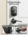 Veise KS01B Keypad Door Lock with 2 Lever Handles Set, Matte Black 🍁 All In One Marketplace Canada