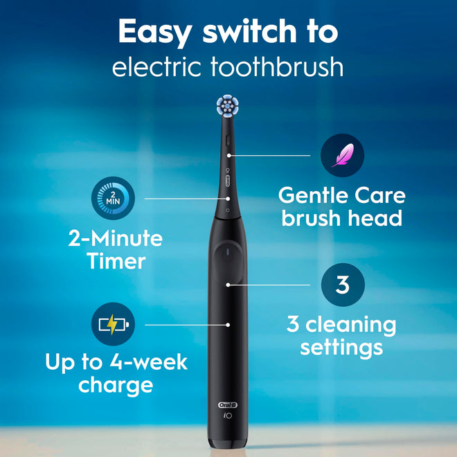 Oral-B iO2 Electric Toothbrush, for an Easy Switch to Electric, Pure White, Rechargeable Electric Toothbrushes, iO Series 2 Limited with 1 Power Toothbrush, 1 Brush Head, and 1 Travel Case 🍁 All In One Marketplace Canada