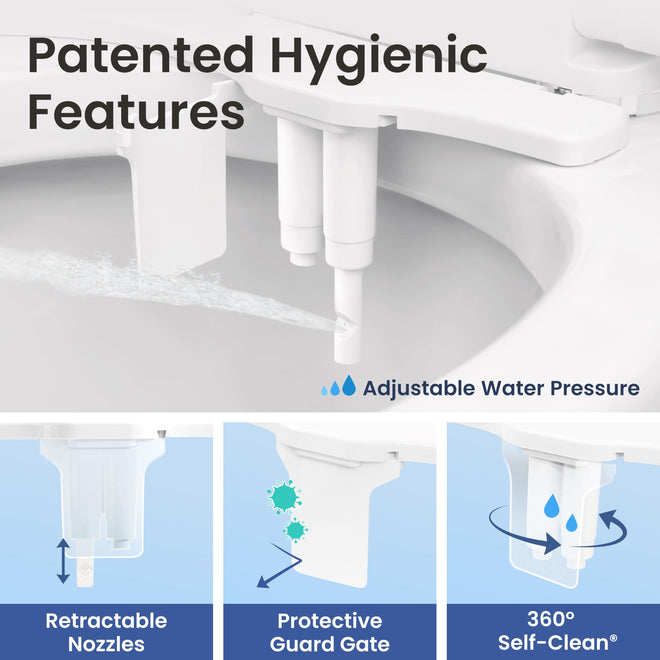 LUXE Bidet NEO 185 Plus - Patented Bidet Attachment for Toilet, Chrome 🍁 All In One Marketplace Canada