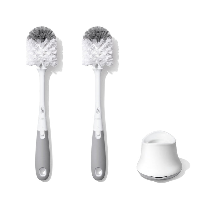 OXO Tot Bottle Brush with Nipple Cleaner and Stand – Gray, 2-Pack 🍁 All In One Marketplace Canada