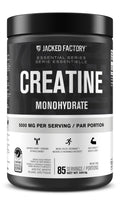 Jacked Factory Creatine Monohydrate Powder - Canadian-Owned Informed Choice Certified Supplement for Increased Muscle Mass*, Improved Strength, Power, & Performance** - 85 Servings, Arctic White 🍁 All In One Marketplace Canada