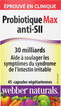 Webber Naturals Probiotic Max IBS Support, 30 Billion Active Cells, 5 Probiotic Strains, 45 Capsules, Helps Reduce Symptoms of Irritable Bowel Syndrome, Vegetarian 🍁 All In One Marketplace Canada