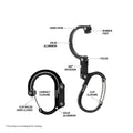 Gear AID HEROCLIP Carabiner Gear Clip and Hook (Medium) for Camping, Backpack, and Garage Organization, Black and Blue 🍁 All In One Marketplace Canada