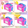 Electric Balloon Pump,Balloon Inflator, Dual Nozzle Electric Air Pump,Balloon Pump Balloons Blower 110V 600W for Party Decoration with Gifts:2 Balloon Tying Tools (Rose red) 🍁 All In One Marketplace Canada