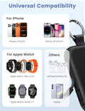 RORRY CharmGo Portable Charger, 5000mAh Portable Charger Power Bank with Built-in Cables, Travel Keychain Battery Pack for Apple Watch Ultra 3/2/10/9/8/Ultra/7/6/SE, iPhone 17/16/15, Blue 🍁 All In One Marketplace Canada