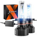 SEALIGHT H4/9003/HB2 LED Headlight Bulbs 50000 Lumens 800% Brightness, X1 Dual High/Low Beam LED Headlights Conversion Kit, 6000K Xenon White, H4 Halogen Replacement, IP67 Waterproof, Pack of 2 🍁 All In One Marketplace Canada