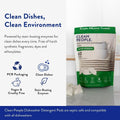 Clean People All Natural Dishwasher Pods - Cuts Grease & Rinses Sparkling Clean - Residue-Free - Phosphate Free Dishwashing Pods - Lemon, 120 Pack 🍁 All In One Marketplace Canada