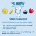 Matteo's Sugar-Free Hydration Concentrate - Electrolyte Drink for Quick Rehydration & Endurance, Ideal for Workouts, Travel, Heat & Sun, Delicious with Vitamins & Nutrients, Berry & Lemon Flavor, 750ml 2-Pack 🍁 All In One Marketplace Canada