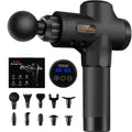 TAIJIMA Deep Tissue Massage Gun for Athletes - Handheld Muscle Massager with 10 Attachments, 30 Speed Levels, LCD Touch Screen, 2000mAh Battery, Low Noise, Portable Gift Box (Black) 🍁 All In One Marketplace Canada
