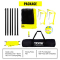 VEVOR Outdoor Portable Volleyball Net System, Adjustable Height Steel Poles, Professional Volleyball Set with PVC Volleyball, Pump, Carrying Bag, Heavy Duty Volleyball Net for Backyard, Beach, Lawn 🍁 All In One Marketplace Canada