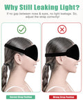 100% Blackout Sleep Mask for Women Men, 2 Packs 3D Contoured Eye Mask for Sleeping with Adjustable Strap, BeeVines Eye Mask for Eyelash Extensions Sleep Mask Blindfold, Soft Breathable Eye Shade Cover for Travel Yoga (Black & Pink)