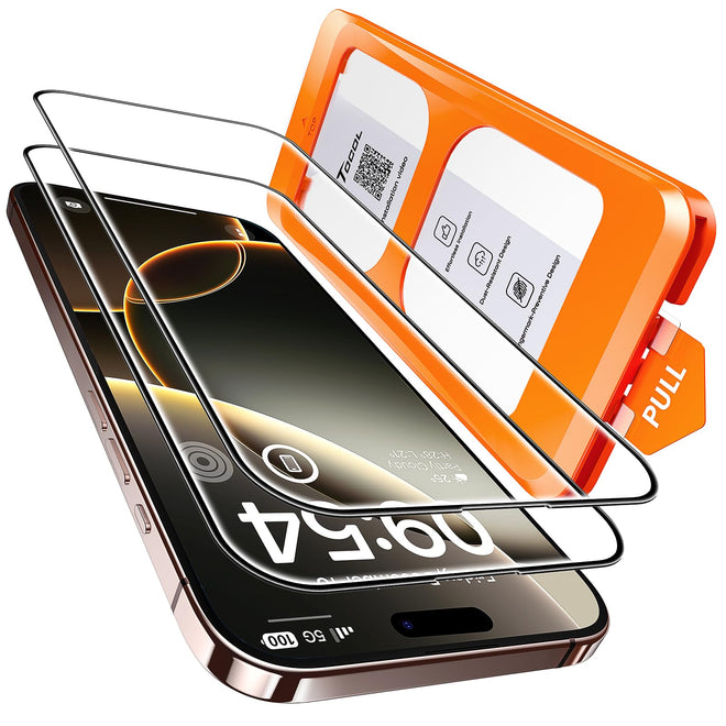 TOCOL 2 Pack for iPhone 16 Pro Screen Protector [Instant Installation][Auto-Dust Removal][HD Clear], Unbreakable 9H+Hardness Shatterproof Tempered Glass [Bubble Proof] 🍁 All In One Marketplace Canada