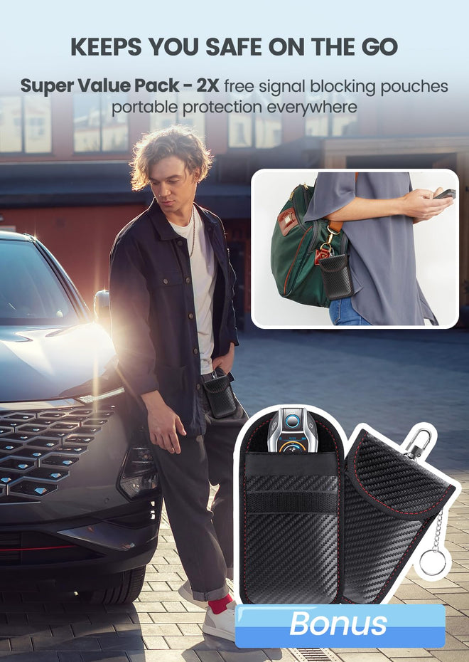 Samfolk Faraday Box with 2 Faraday Bags, Faraday Box for Car Keys, RFID Key Fob Protector Anti-Theft Key Fob Box, Anti-Theft Cages for Car Keys, Phone and Credit Card 🍁 All In One Marketplace Canada