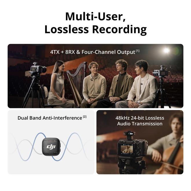 DJI Mic 3 (2 TX + 1 RX + Charging Case), Wireless Microphone for iPhone/Camera/Android, Ultralight, Adaptive Gain Control for Balanced Volume, Dual Band Anti-Interference, 28hrs Use, Vlog 🍁 All In One Marketplace Canada