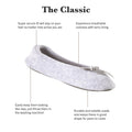 isotoner Women's 2 Pack Ballerina Slipper Quilted and Solid Ballet Flat, Light Grey Quilted, Navy Blue Solid, 9.5-10.5 🍁 All In One Marketplace Canada
