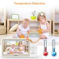 VTimes Baby Monitor No WiFi, 5" Screen Video Baby Monitor with 32Hr Battery, Pan-Tilt-Zoom Camera, VOX Mode, Two-Way Audio, Night Vision, Temperature Display, Lullabies, 1000ft Long Range 🍁 All In One Marketplace Canada