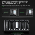 POWEROWL 8 Bay AA AAA Battery Charger for Ni-MH Rechargeable Batteries (No Adapter) 🍁 All In One Marketplace Canada