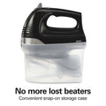 Hamilton Beach 6-Speed Electric Hand Mixer for Baking, 275W, Easy Clean Beaters, Dough Hooks, Whisk, Snap-On Storage Case, Black (62639C) 🍁 All In One Marketplace Canada