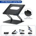 Besign LS10 Laptop Stand for Desk, Ergonomic Adjustable Notebook Tablet Stand, Riser Holder Computer Stand Compatible with Air, Pro, Dell, HP, Lenovo More 10-14" Laptops, Lapdesks (Black) 🍁 All In One Marketplace Canada