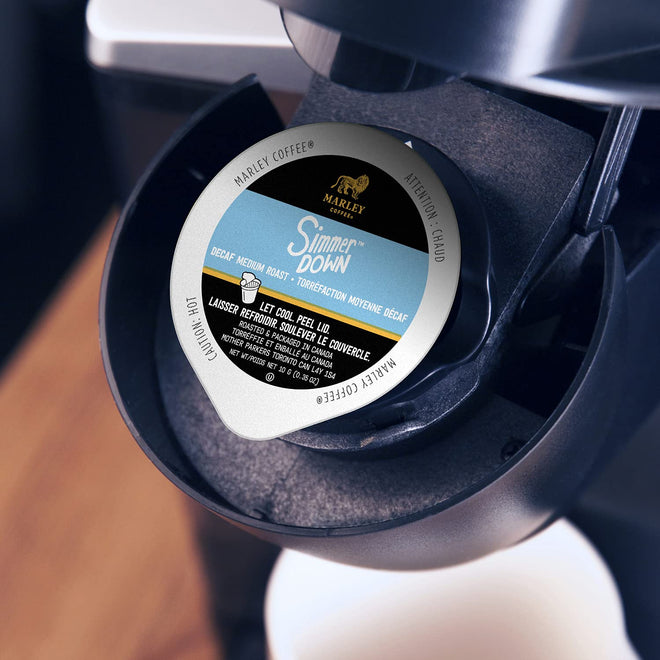 Marley Coffee Single Serve K-Cup Compatible Capsules, Simmer Down Decaf, Swiss Water Process, Medium Roast, 24 Count 🍁 All In One Marketplace Canada