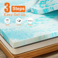 Sweetcrispy 3 Inch Twin Memory Foam Mattress Topper, Blue 🍁 All In One Marketplace Canada