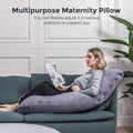 Momcozy Pregnancy Pillows for Sleeping, U Shaped Full Body Maternity Pillow with Removable Cover - Support for Back, Legs, Belly, HIPS for Pregnant Women, 57 Inch Pregnancy Pillow for Women, Grey 🍁 All In One Marketplace Canada