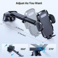 Miracase Car Phone Mount, [Upgraded Strong Military Grade Suction Cup] Long Arm Phone Holder for Car Dashboard Windshield Vent, Hands Free Cell Phone Holder Compatible with All Mobile Phones 🍁 All In One Marketplace Canada
